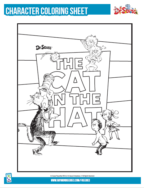 dr seuss coloring pages cat in the hat
