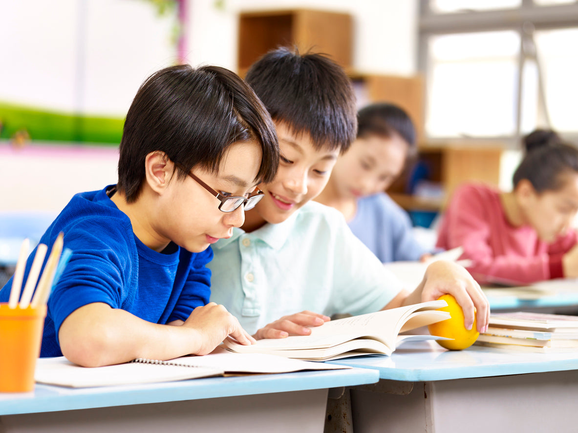 students working together in the classroom