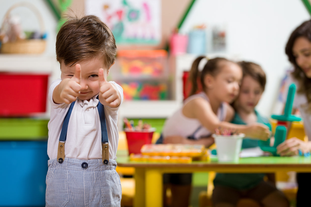 preschoolers in a classroom