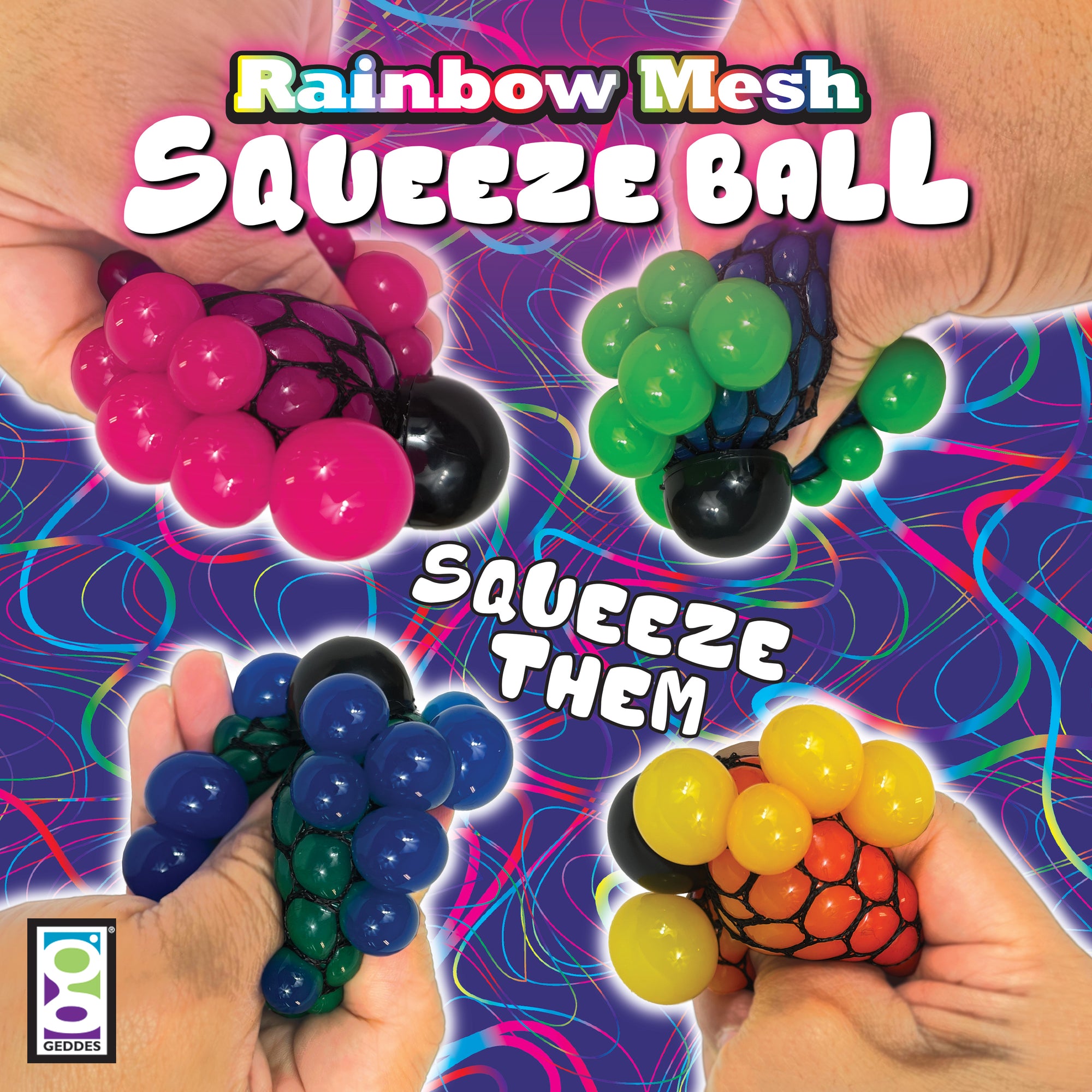 Rainbow Mesh Squeeze Balls