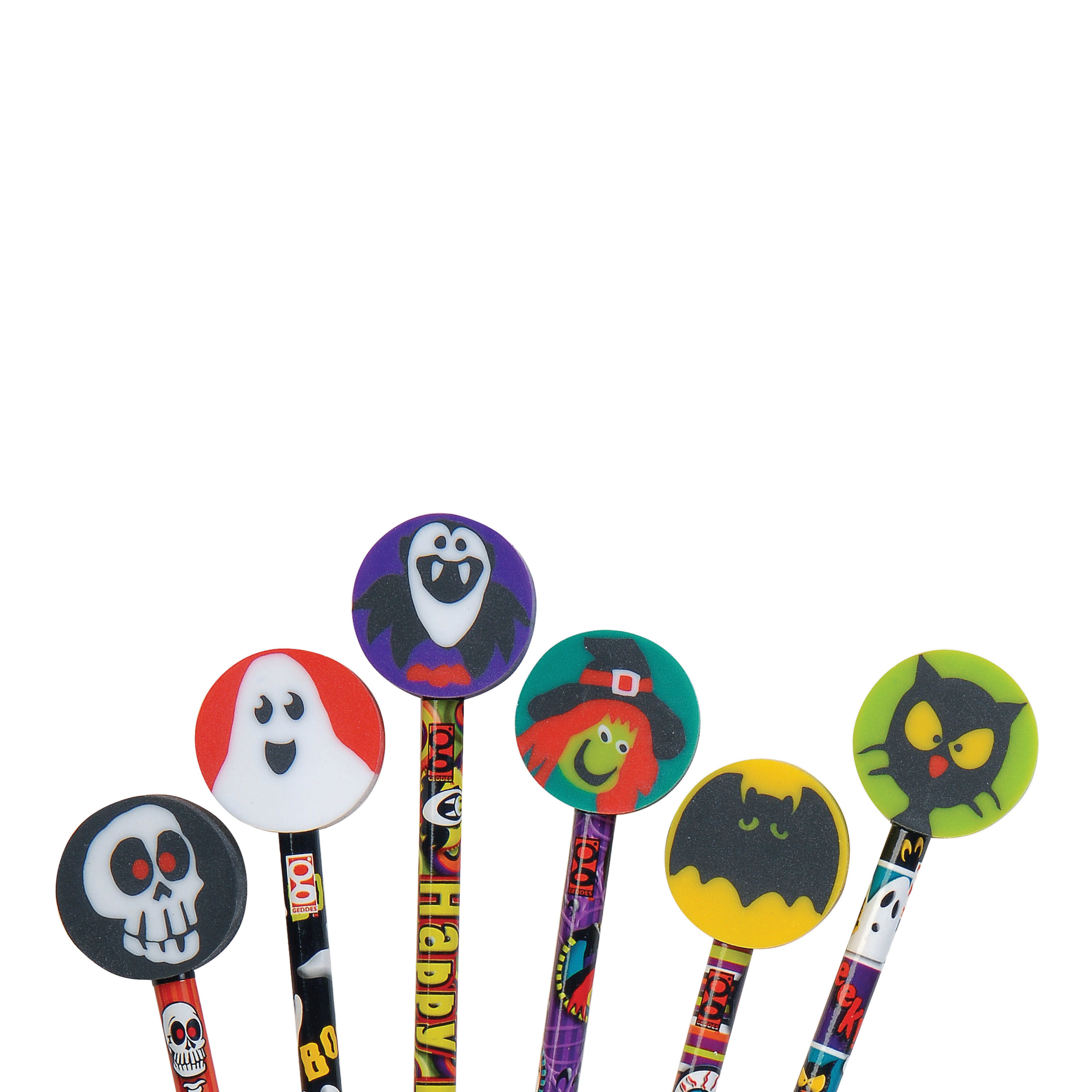 Boo Buddies Pencils With Giant Erasers