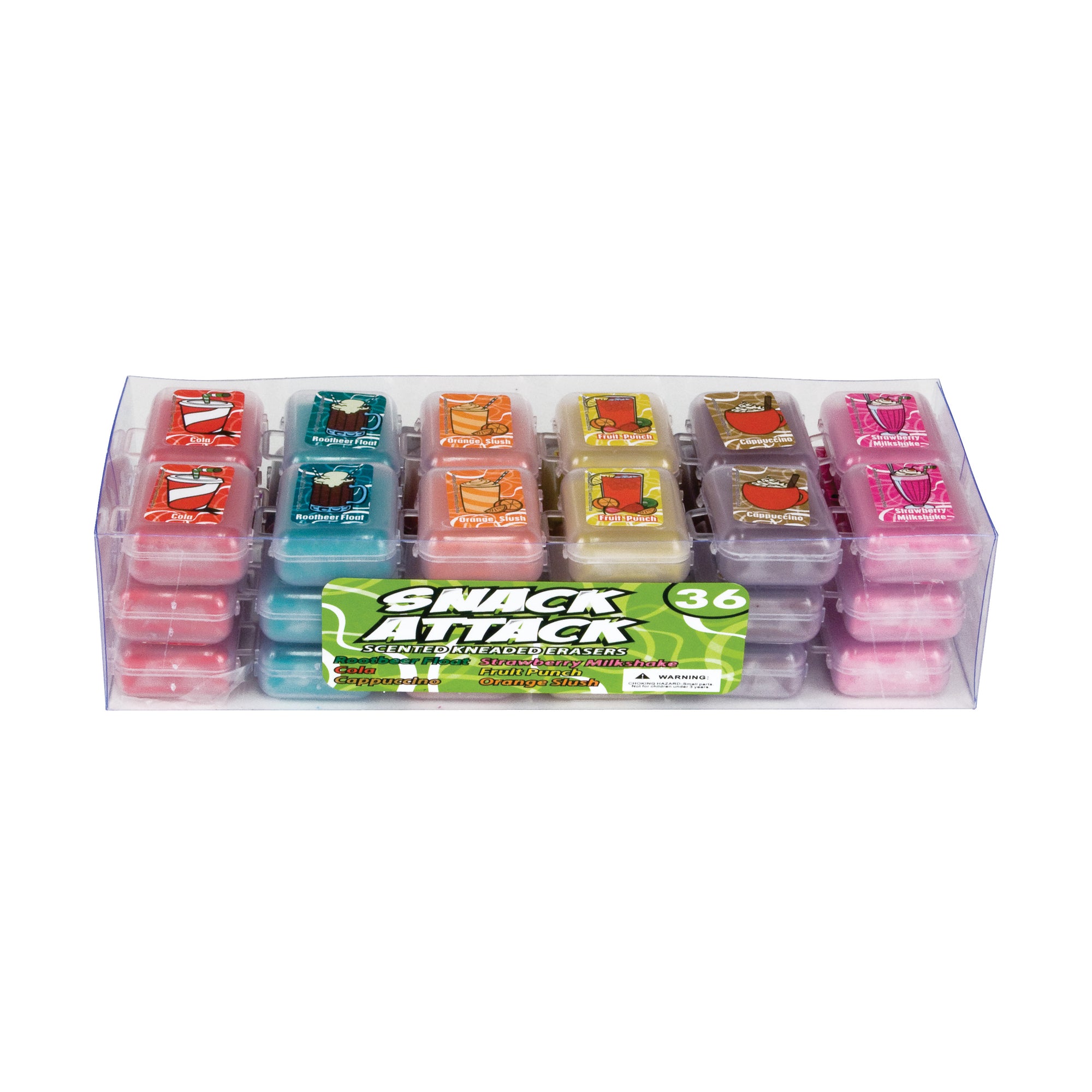 Snack Attack Scented Kneaded Erasers - 36 per display