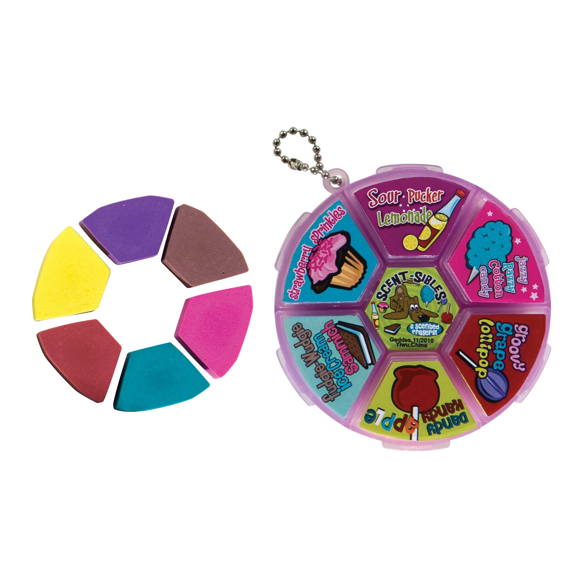 6-Ct Scentsibles Carnival Eraser Wheels - 24 per bag