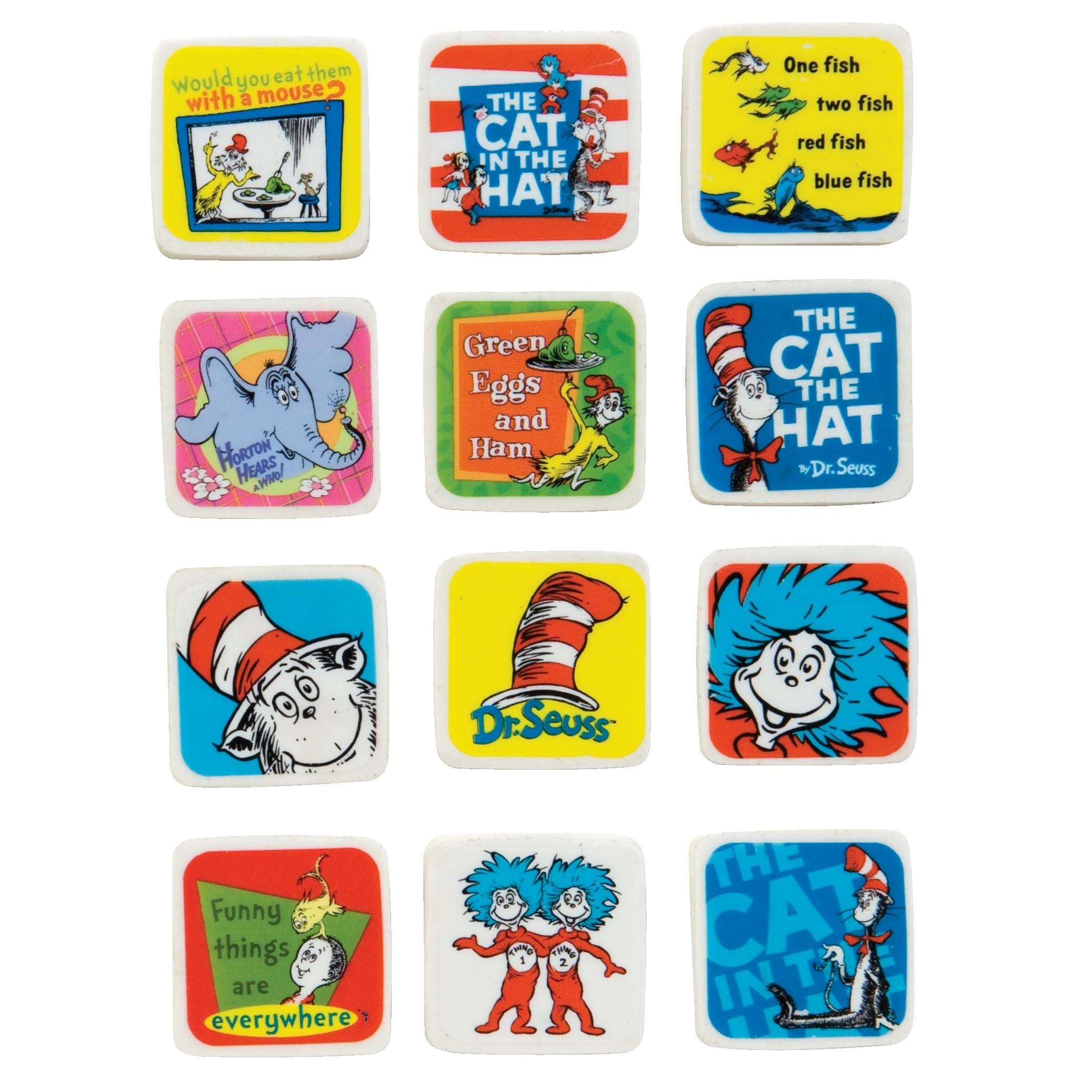 Dr. Seuss Character Erasers