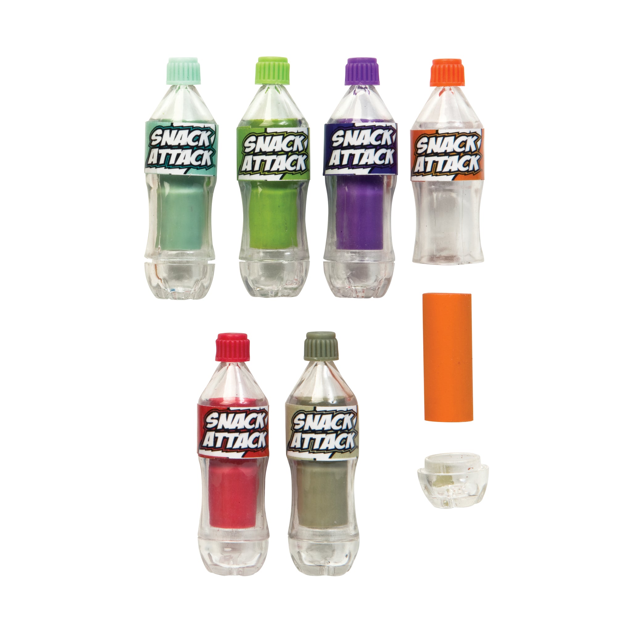 Snack Attack Soda Bottle Scented Erasers