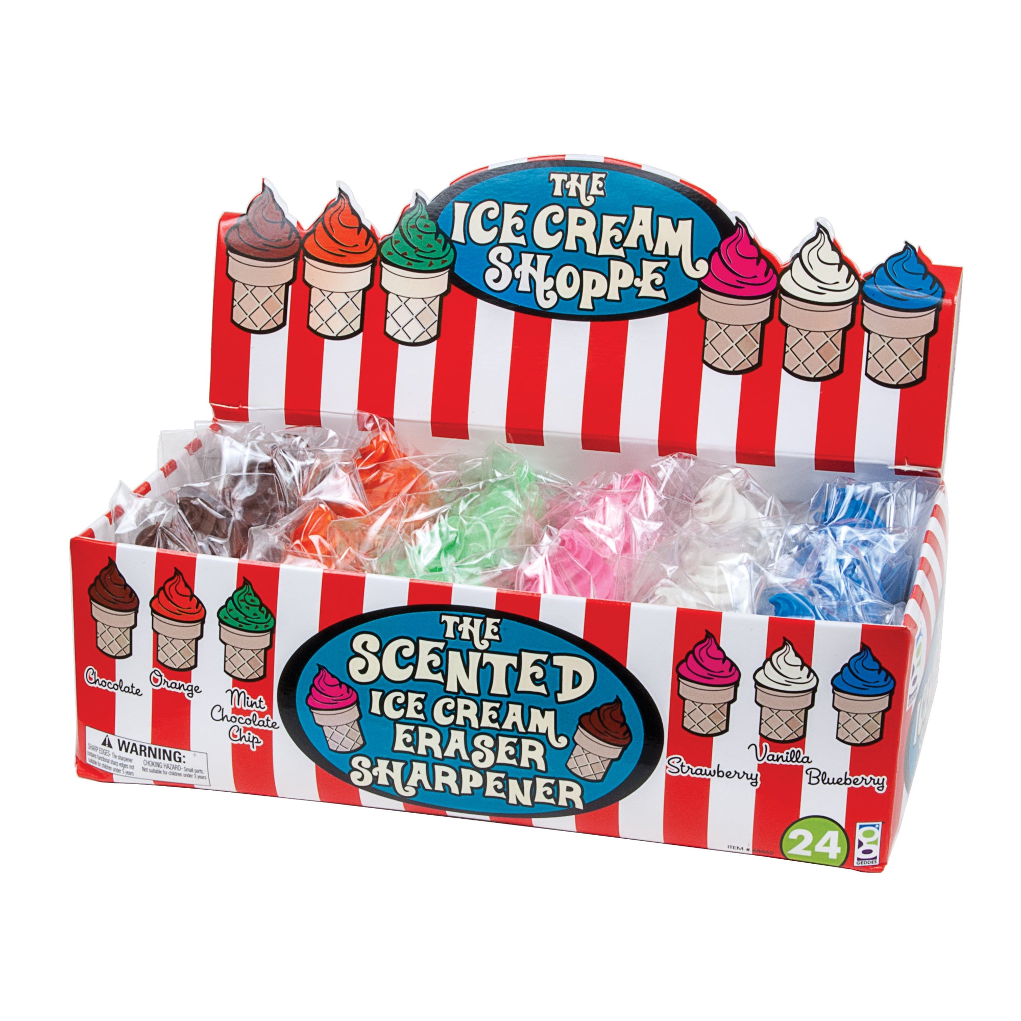 Ice Cream Shoppe Scented Sharpeners and Erasers