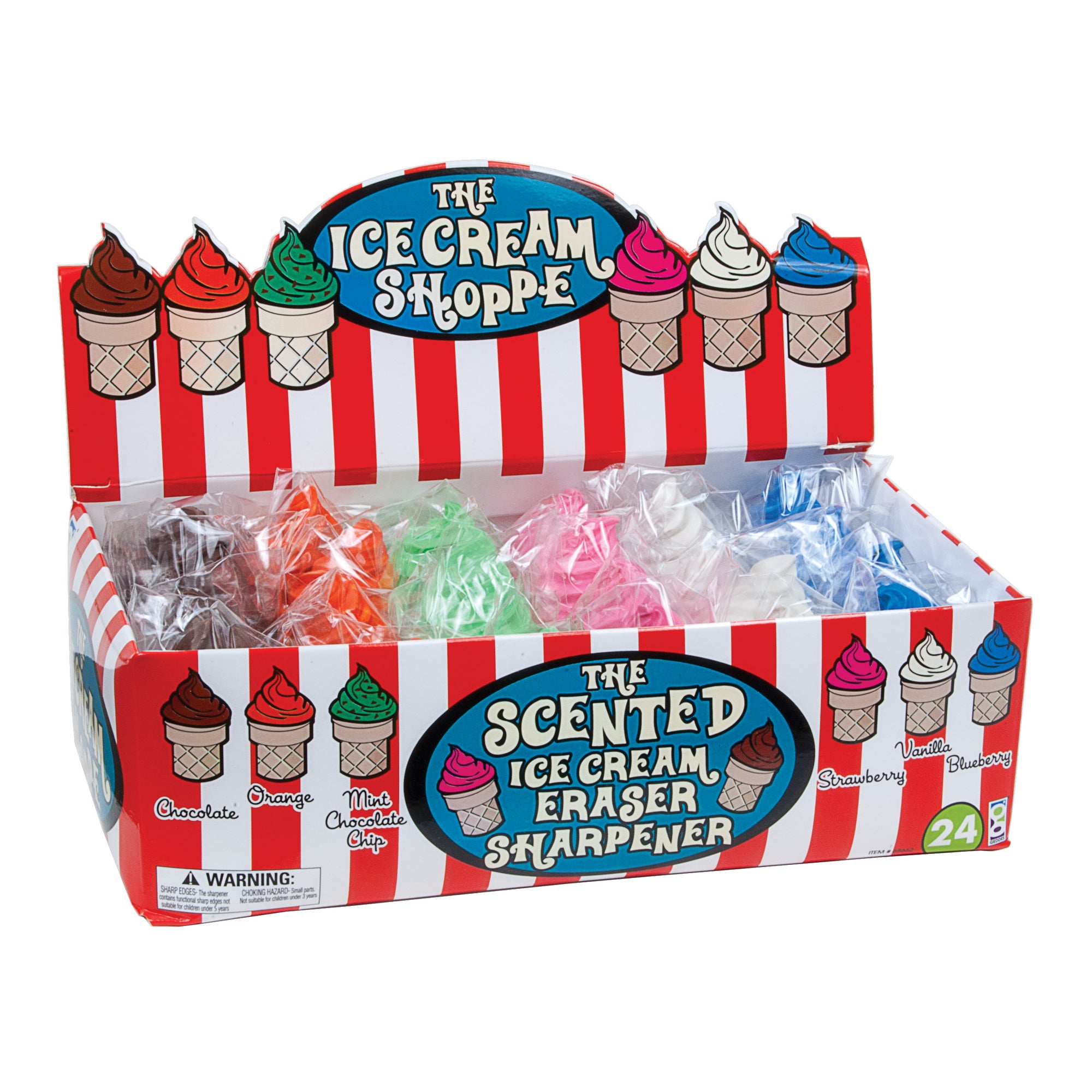 Ice Cream Shoppe Scented Sharpeners and Erasers