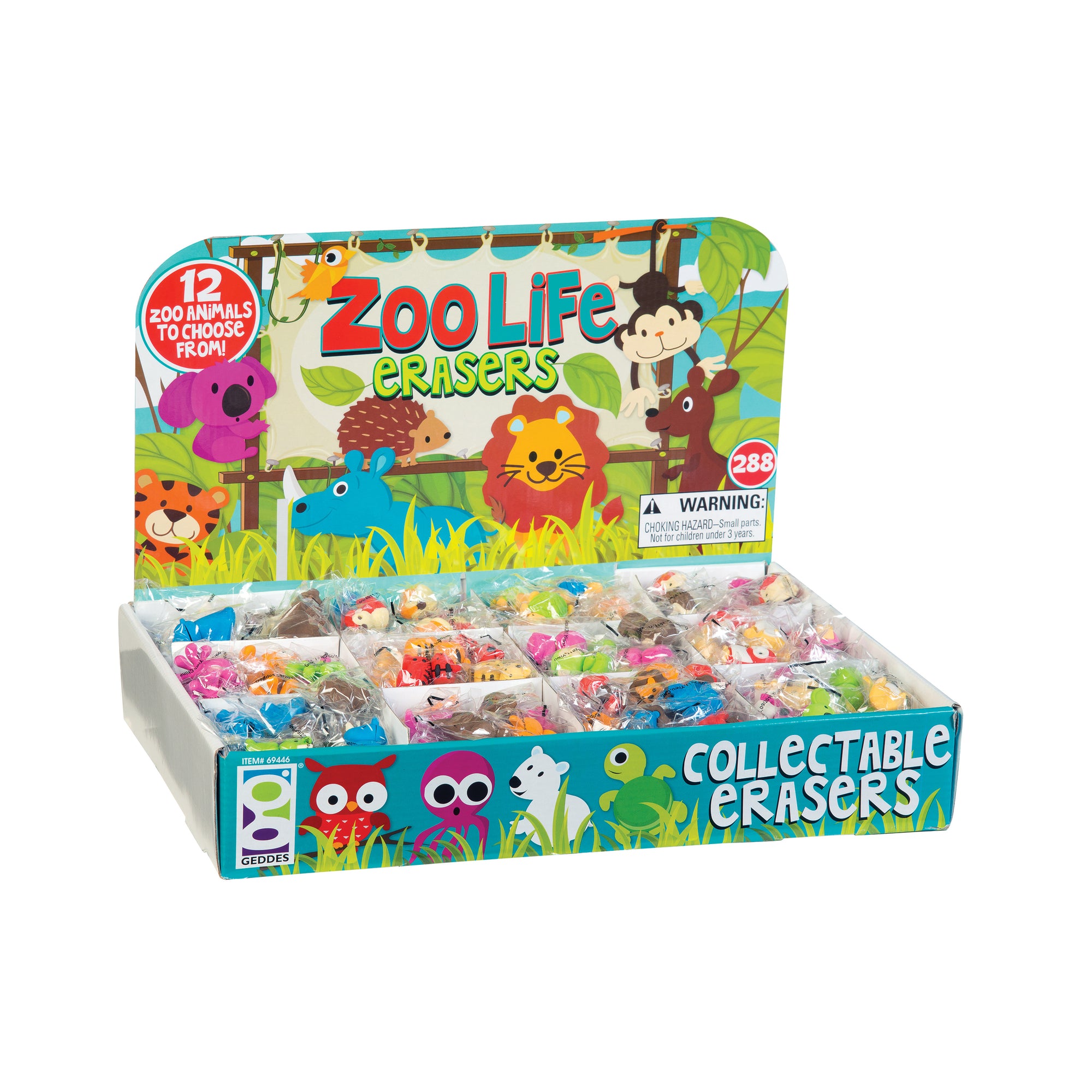 Zoo Life Eraser Display