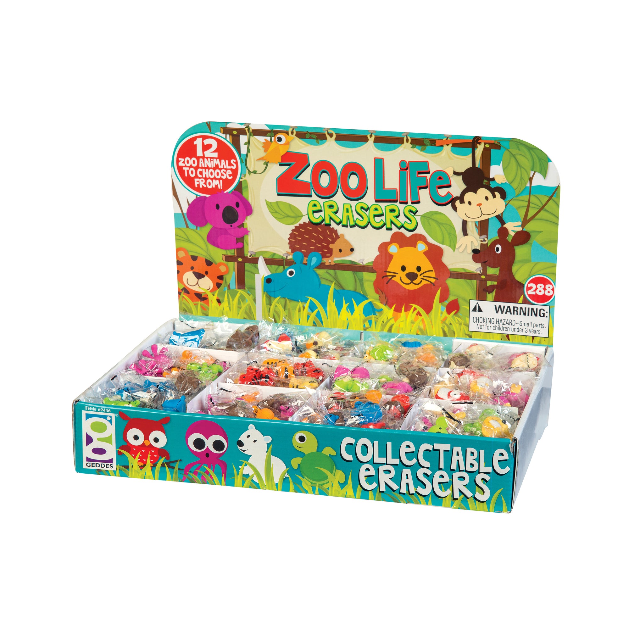 Zoo Life Eraser Display