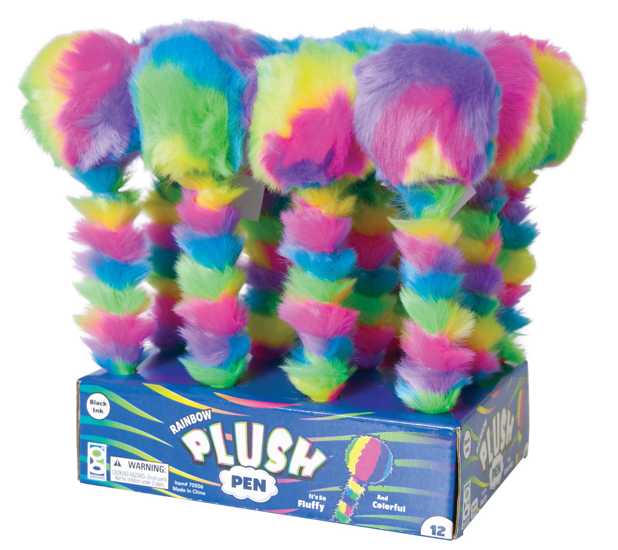 Rainbow Plush Pen - 12 per display