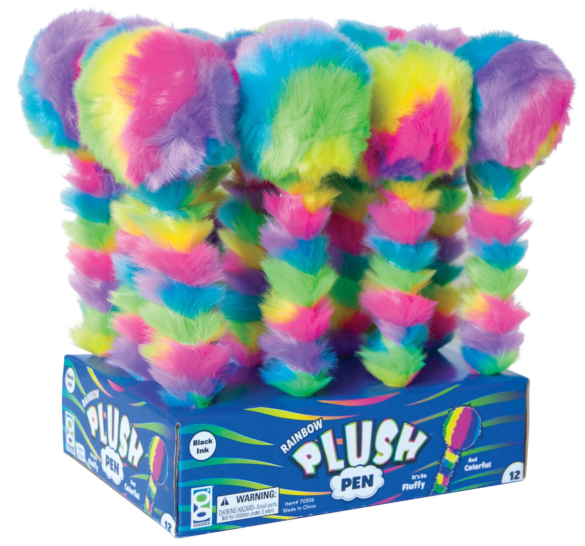 Rainbow Plush Pen - 12 per display