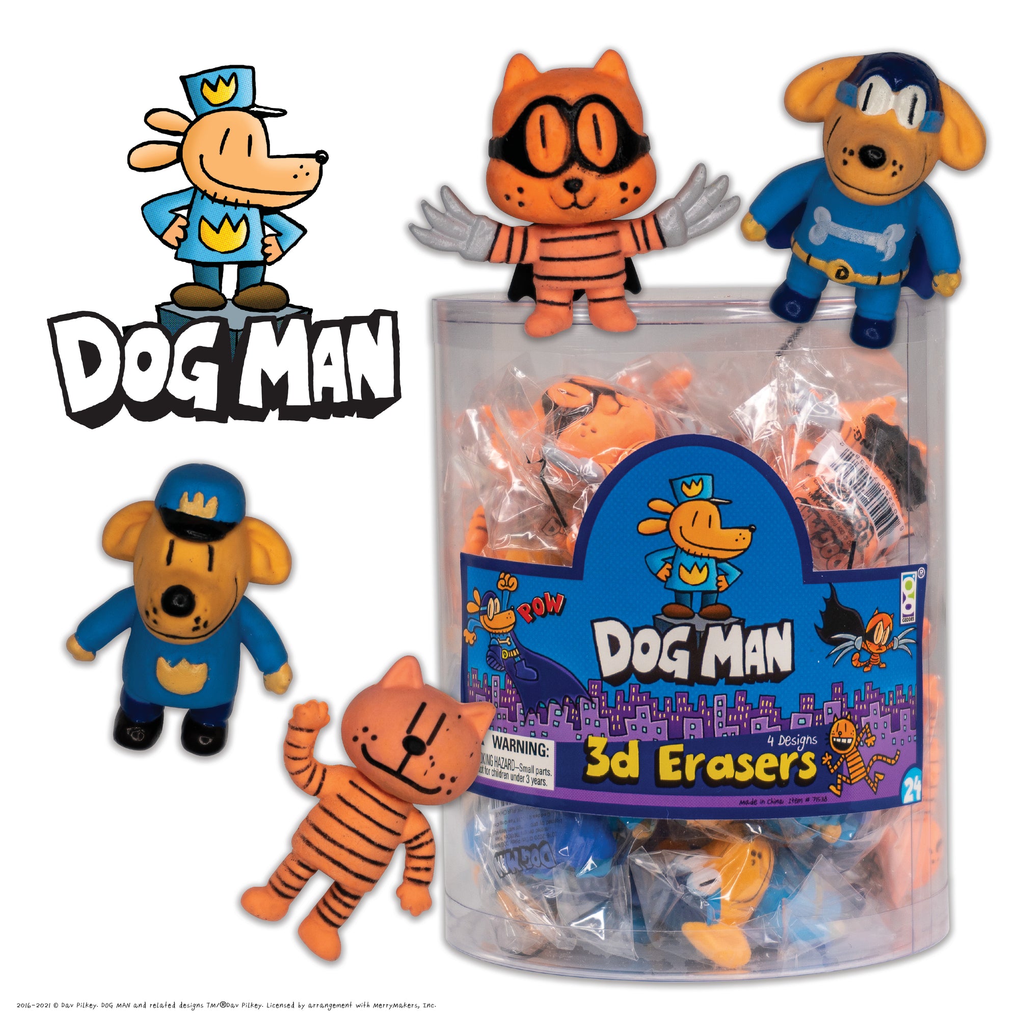 Dog Man 3D Puzzle Erasers