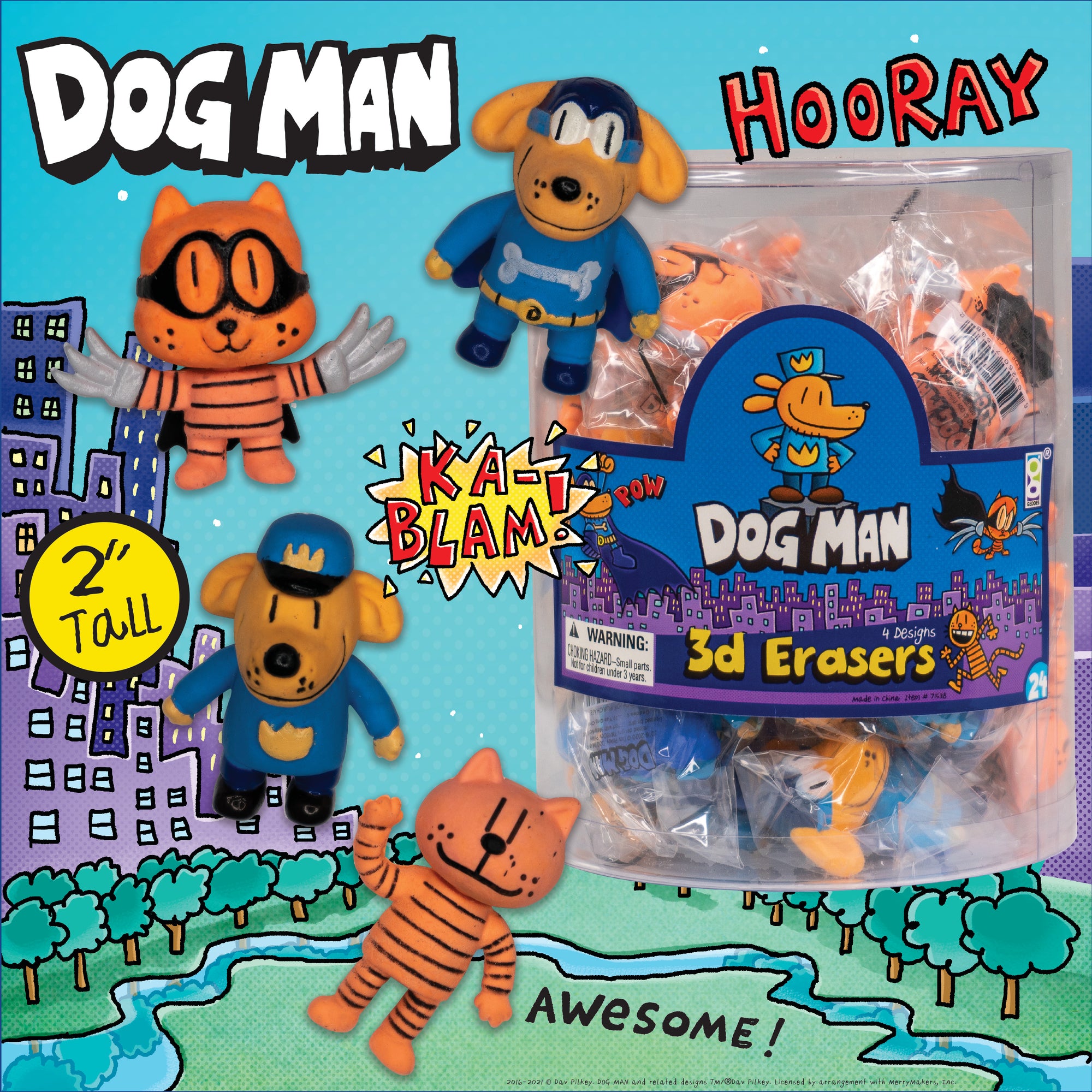 Dog Man 3D Puzzle Erasers