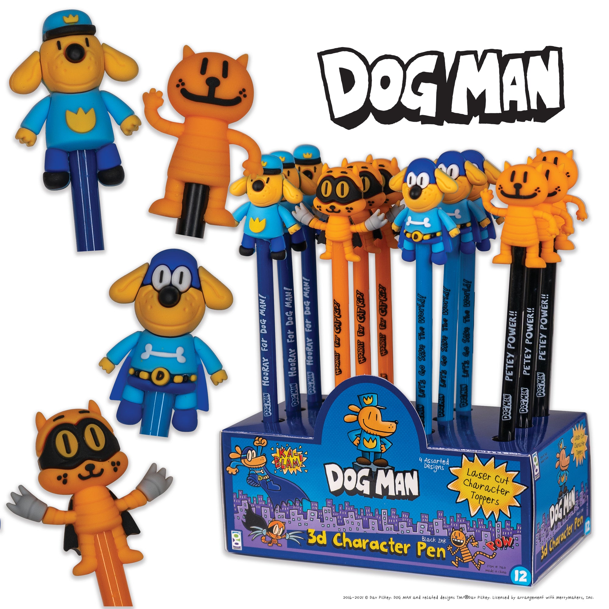 Dog Man Character Pens