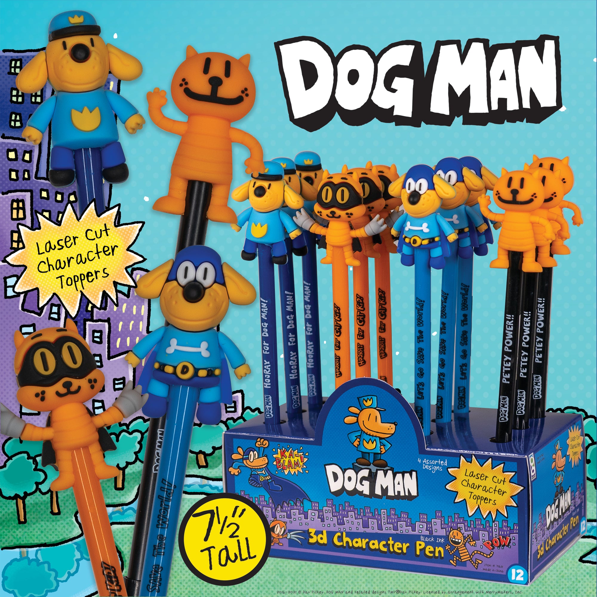 Dog Man Character Pens