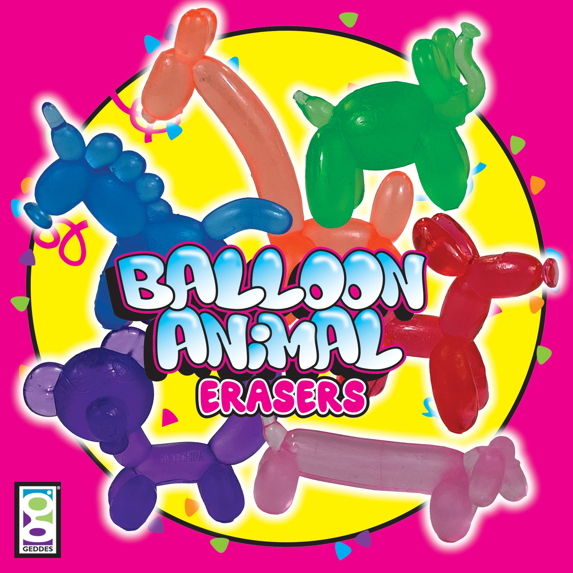 Balloon Animal Erasers - 24 per tub