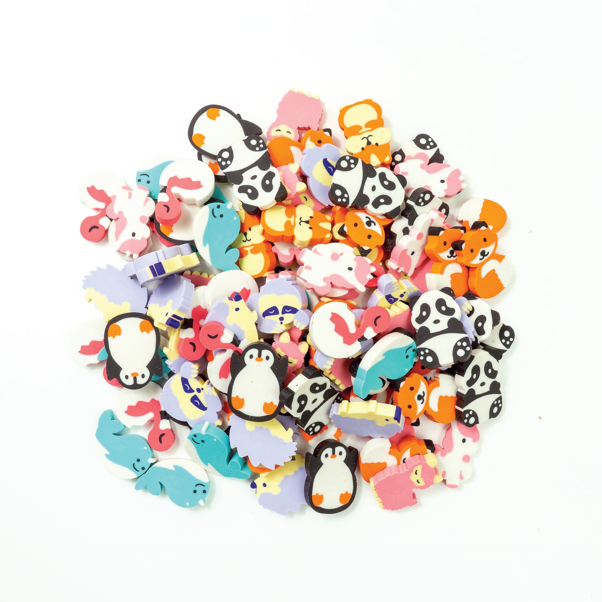 Cute Animal Erasers - 100 per bag