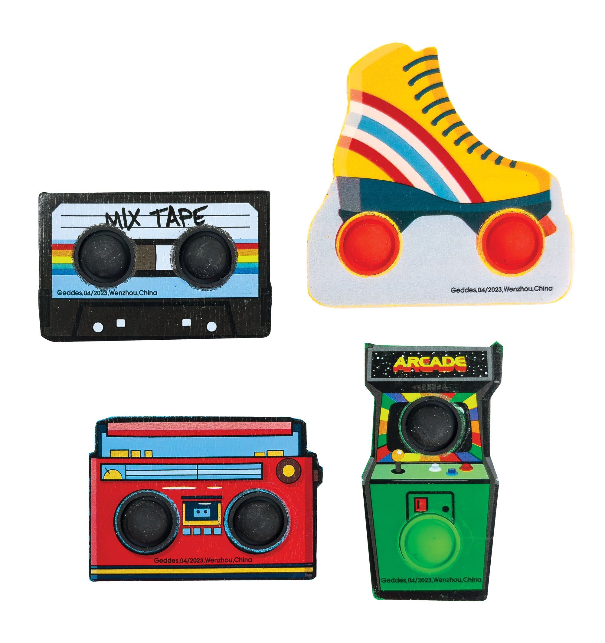 Retro Pop ‘n’ Stress Relieving Fidget Erasers