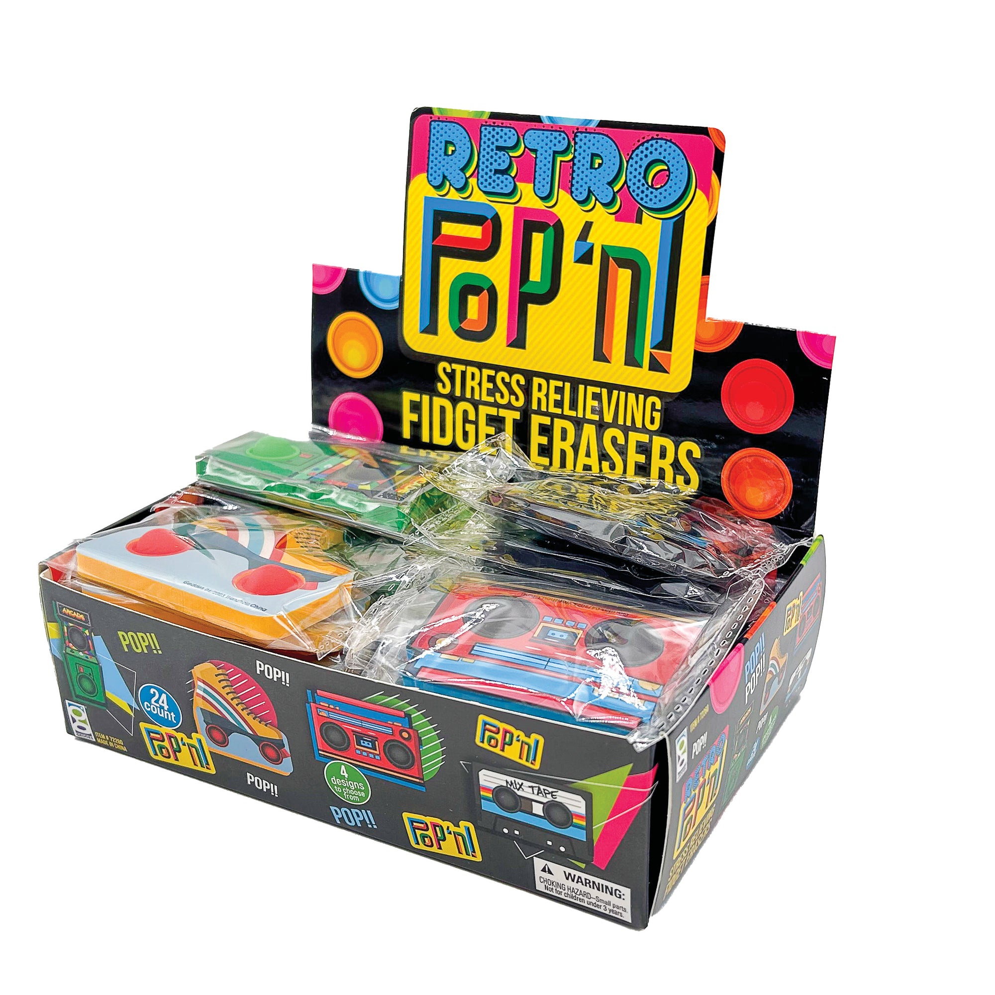 Retro Pop ‘n’ Stress Relieving Fidget Erasers