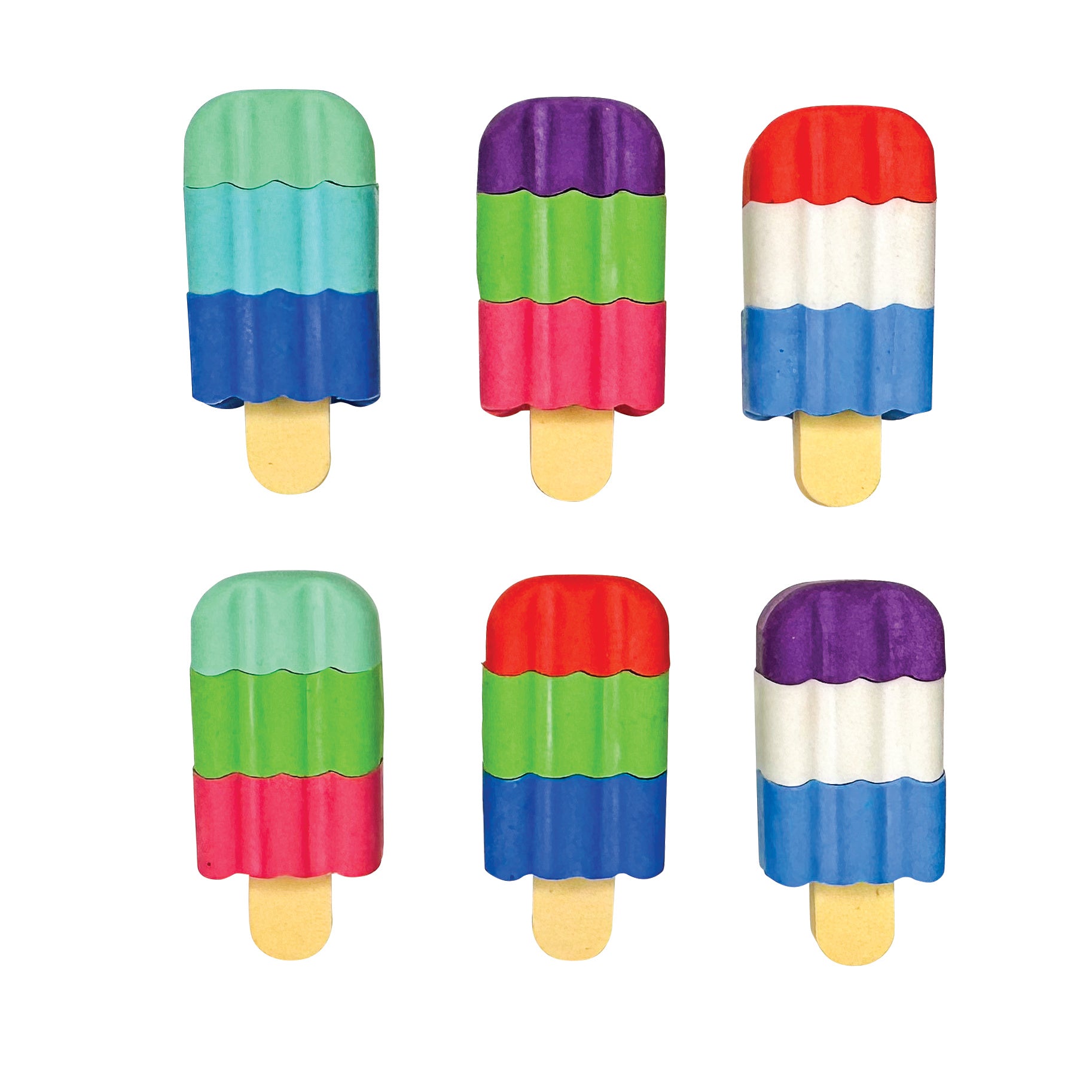 Scented 3D Ice Cream Bar Erasers - 48 per bag