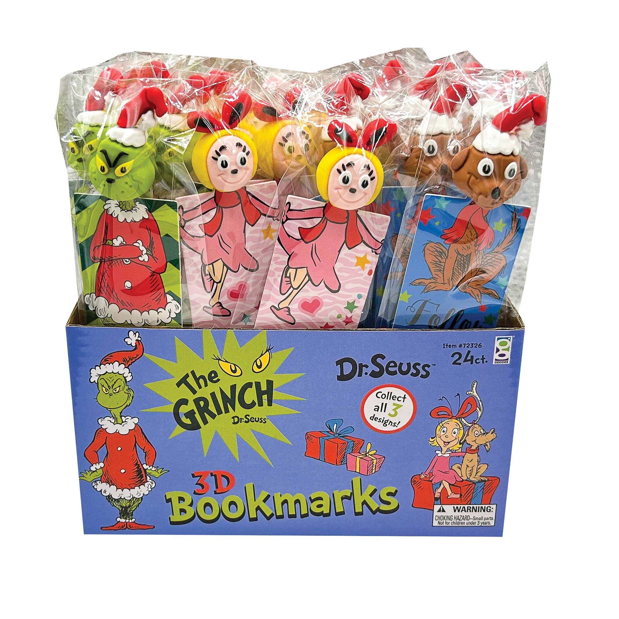 Dr. Seuss™ Grinch 3D Bookmarks - 24 per display