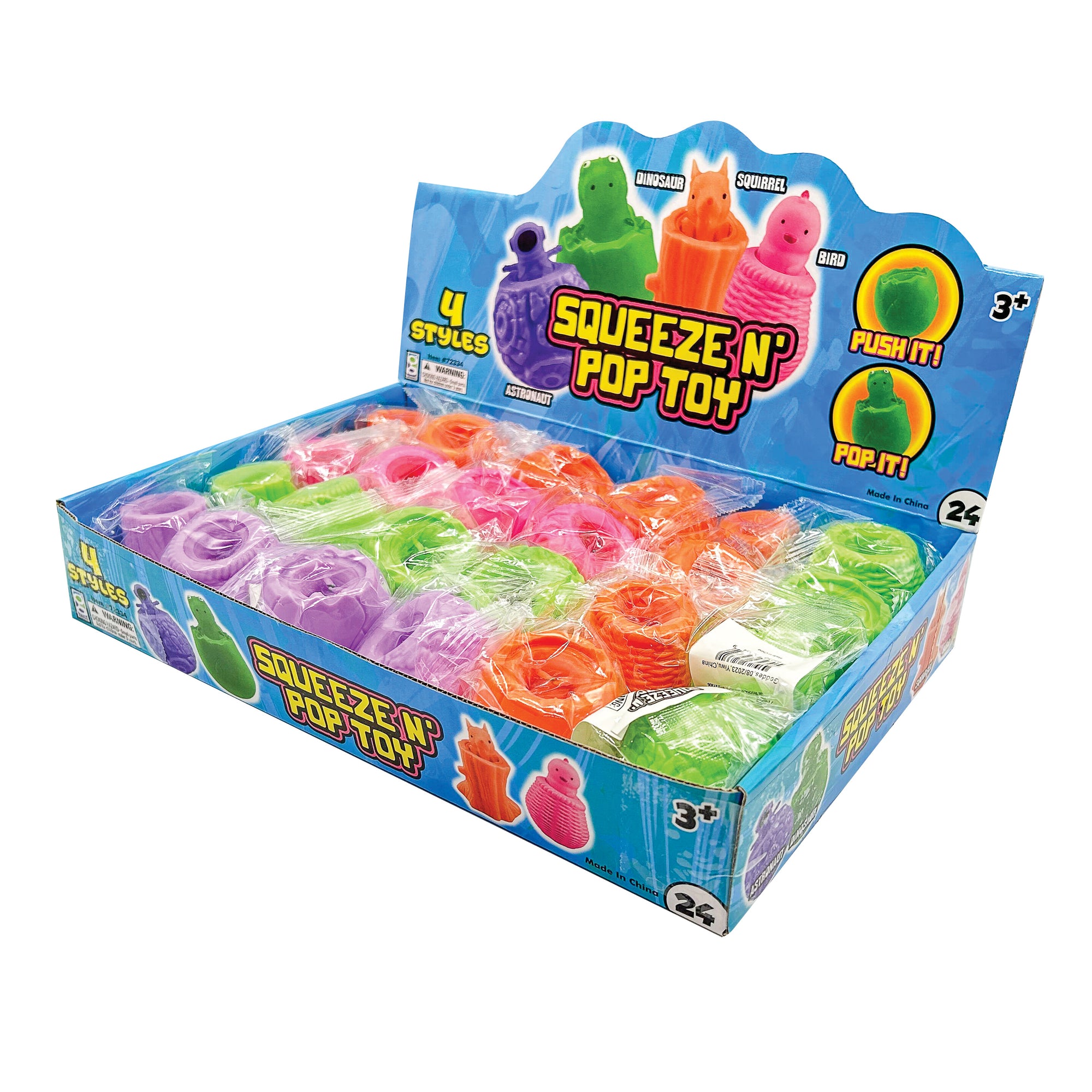 Squeeze ‘N’ Pop Toys - 24 per display