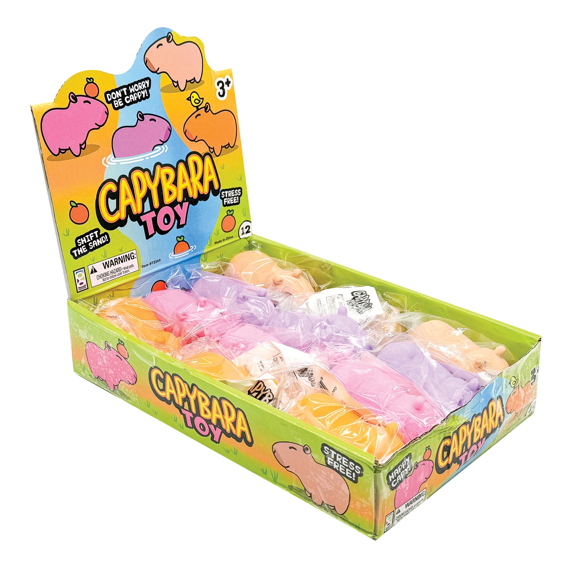 Capybara Stretchy Sand Filled Toy - 12 per display