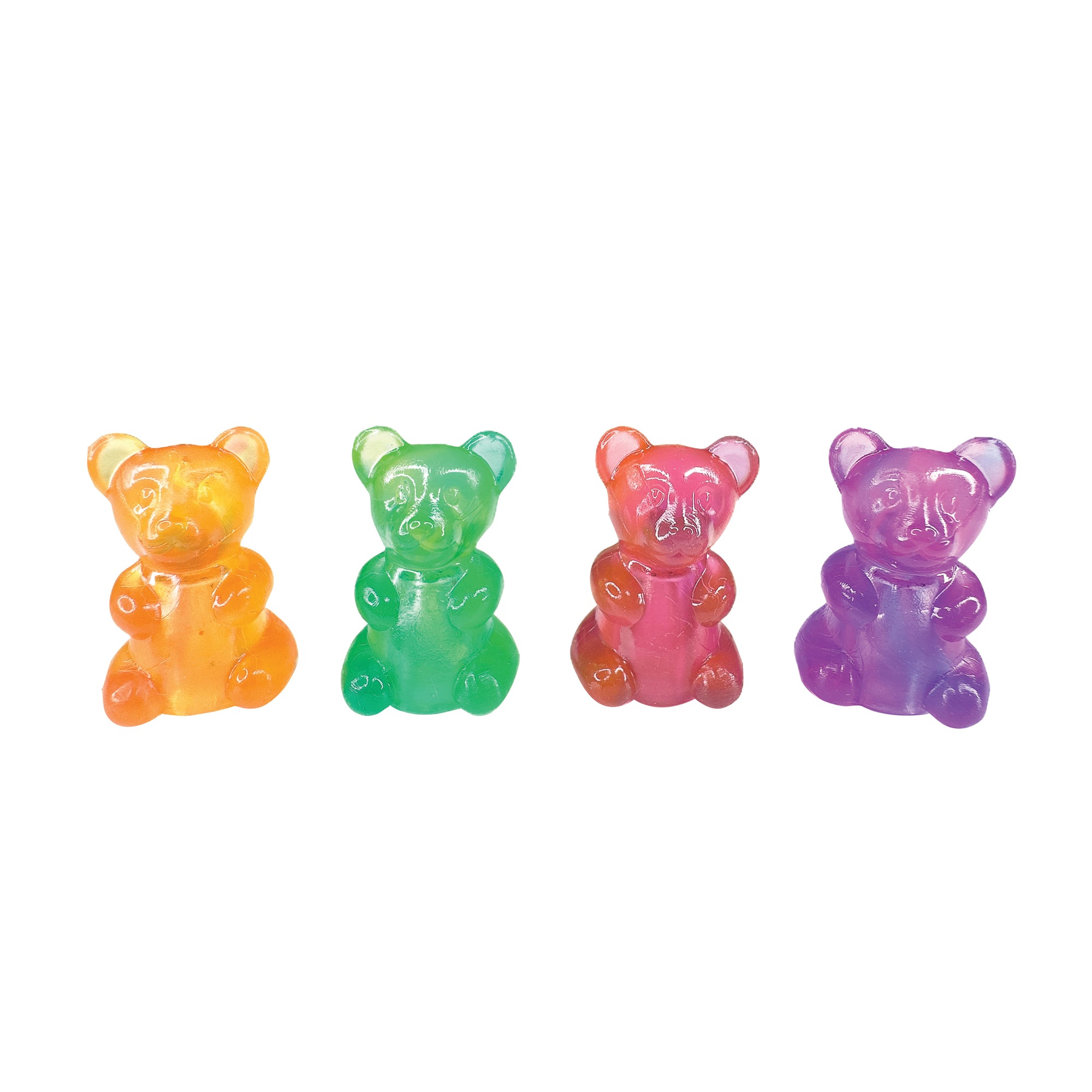 Scented 2-Color Gummy Bear Pencil Toppers - 24 per tub