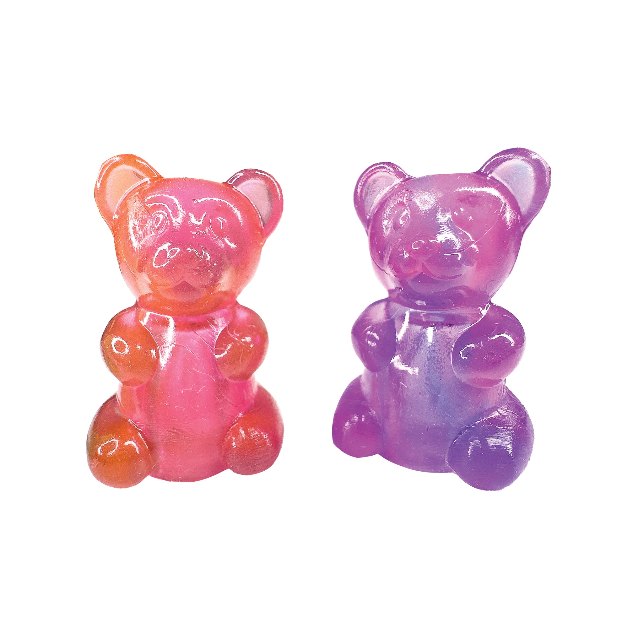 Scented 2-Color Gummy Bear Pencil Toppers - 24 per tub