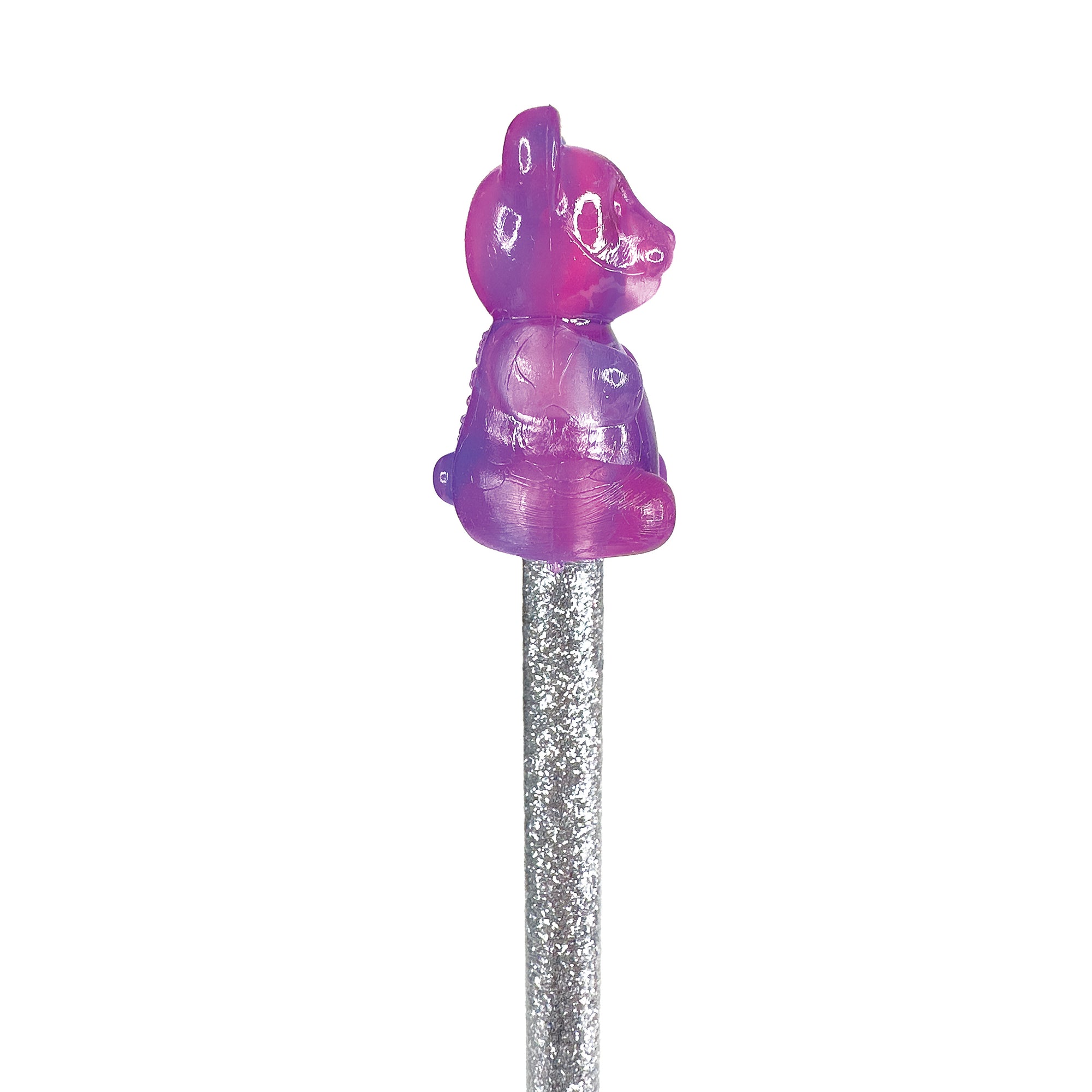 Scented 2-Color Gummy Bear Pencil Toppers - 24 per tub