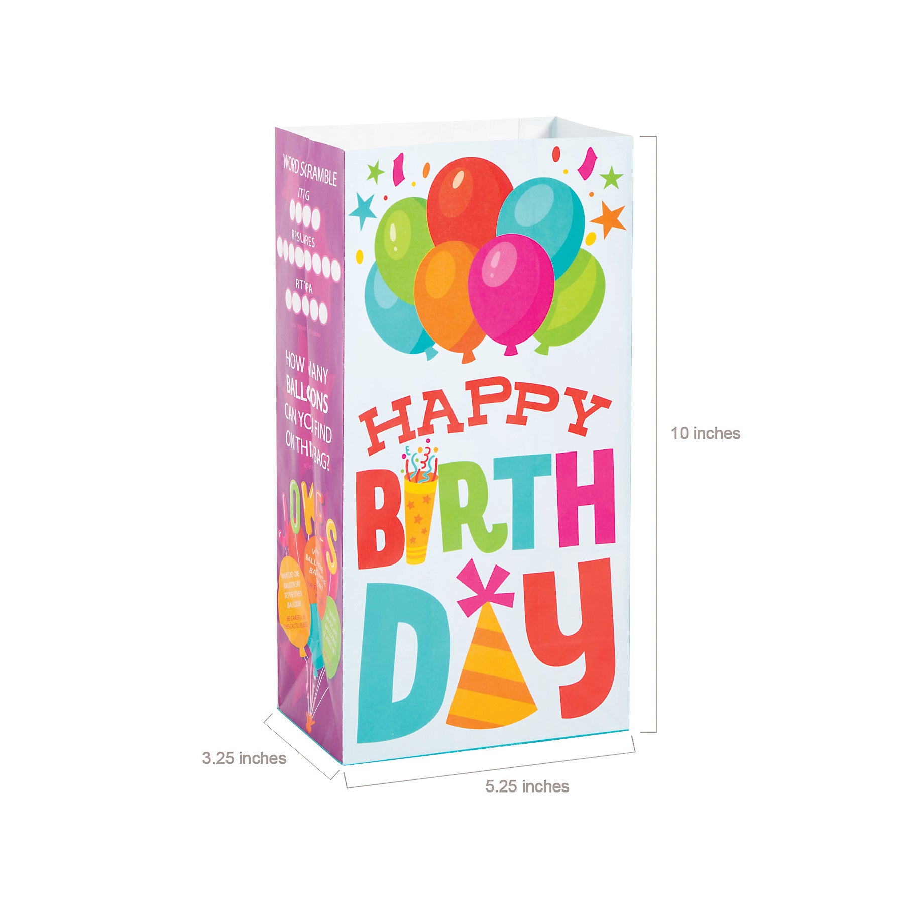 Birthday Party Activity Paper Goodie Bags - 12 count