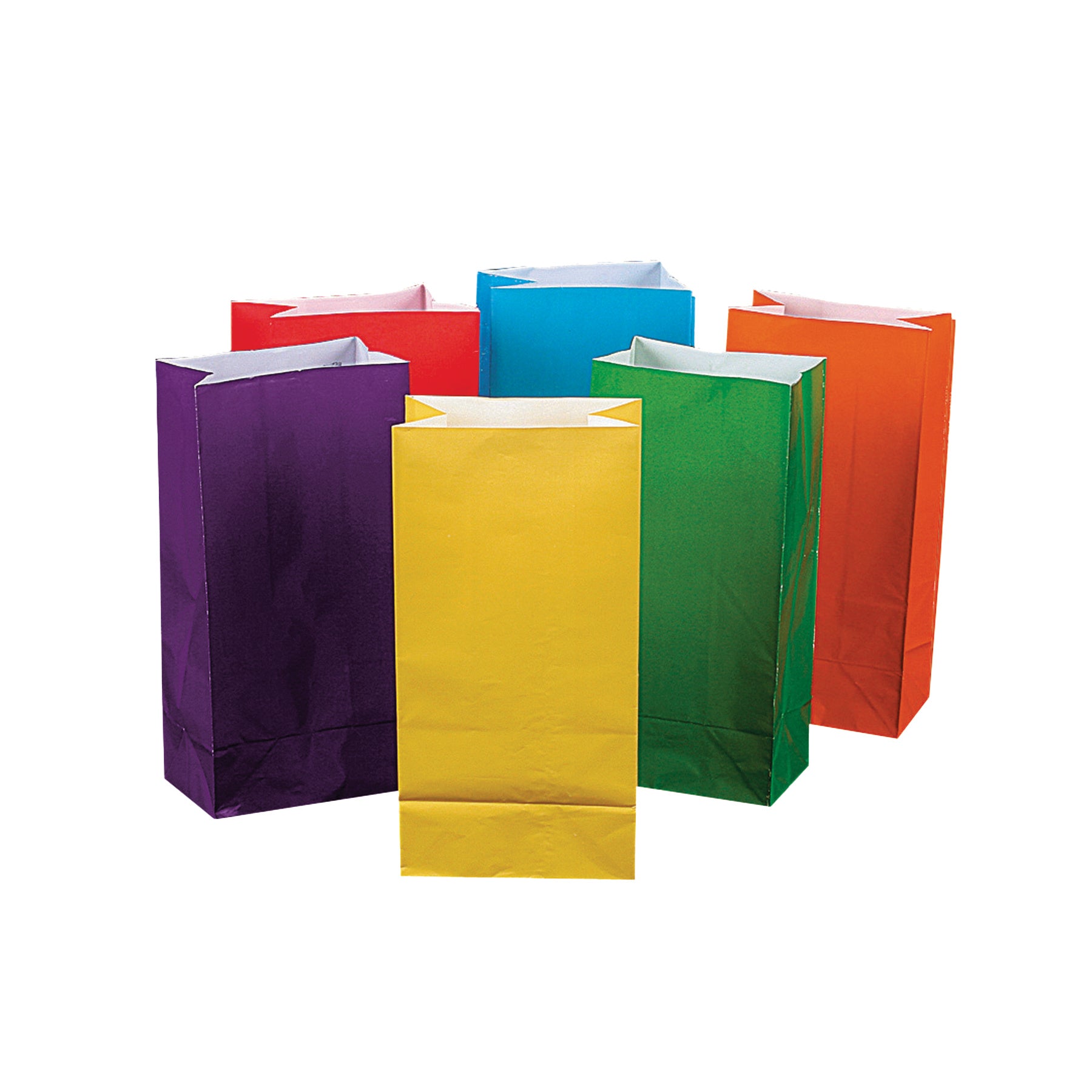 Bright Color Paper Goodie Bags - 12 count