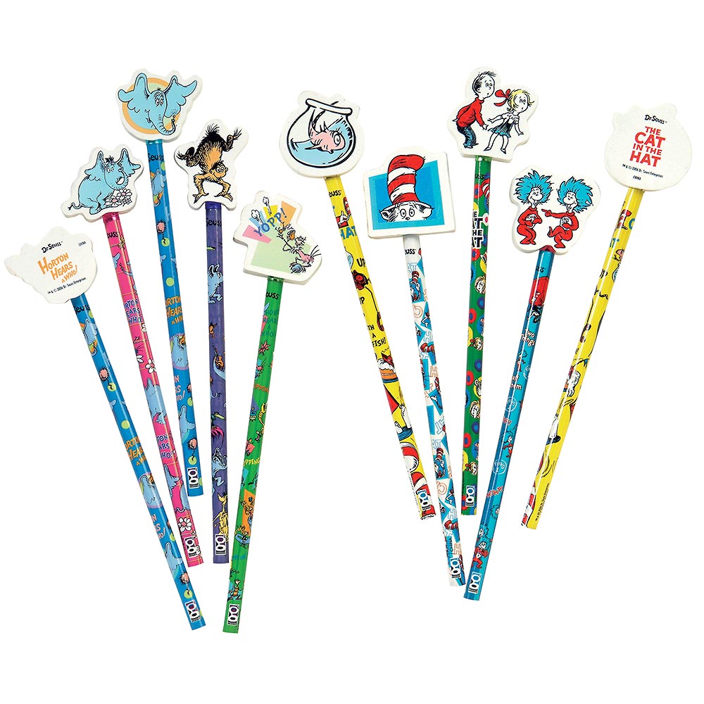 Dr. Seuss Pencils with Giant Erasers