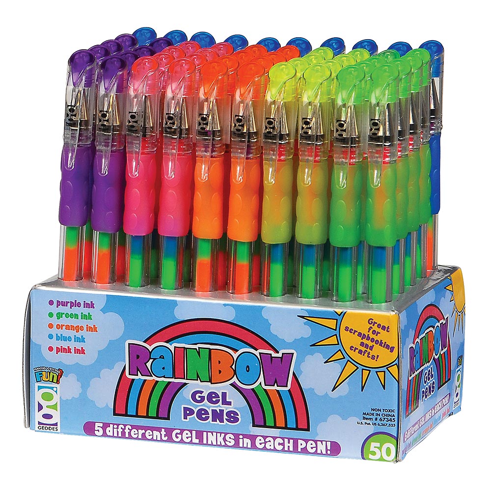 Geddes Rainbow Gel Pen, Pack of 1 (67345) – Ramrock School & Office Supplies