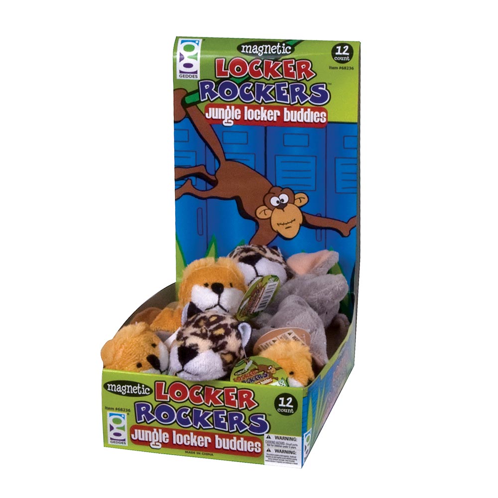 Jungle Locker Buddies Plush Magnets