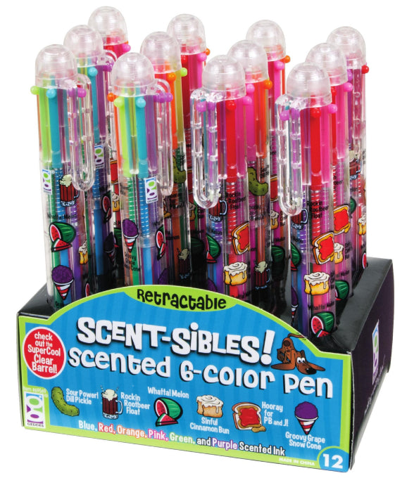 Scented Cute Multiple Tip Colored Pens - Shuttle Pen with 6 Different  Colored Ink Options - Fidget - Anxiety ADHD