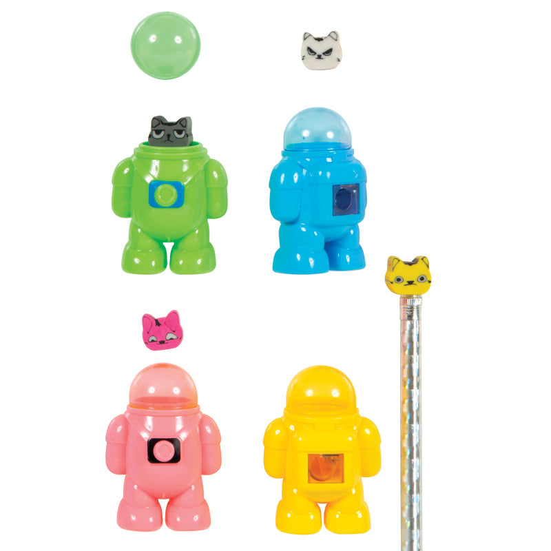 Major Tom Cat Sharpener & Eraser Combos