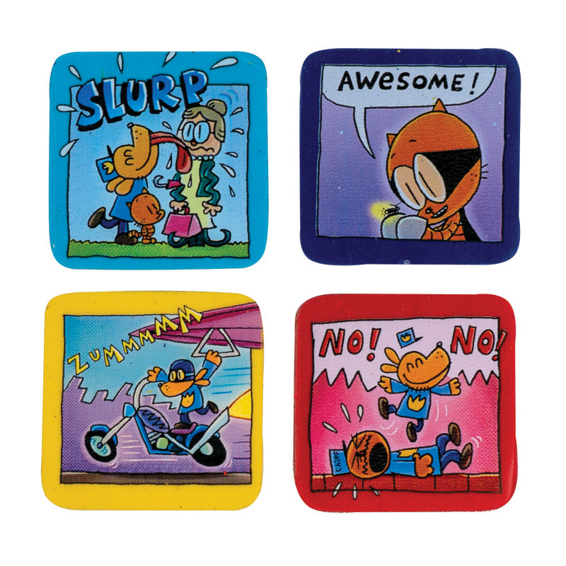 Dog Man Comic Erasers