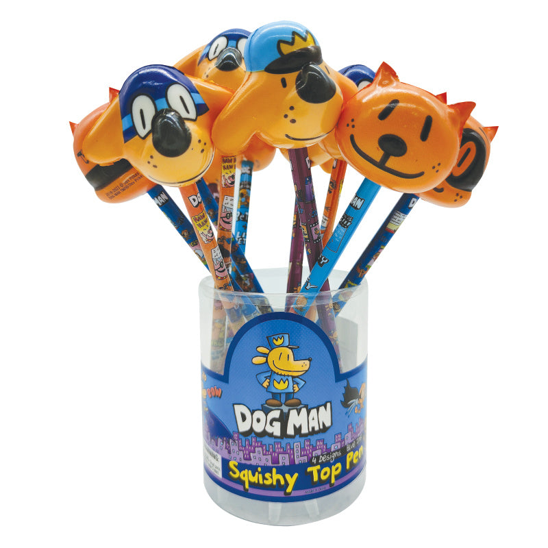 Dog Man Squishy Top Pen